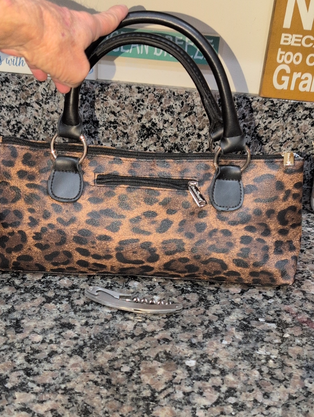 Leopard Print Wine Bag By Primeware NWT